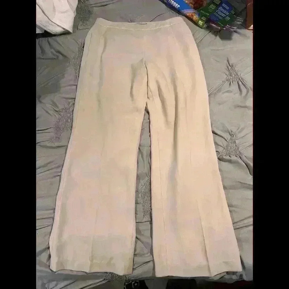 WOMENS KASPER ASL PANTS - BEIGE / TAUPE / SAND COLOR - SIZE P8